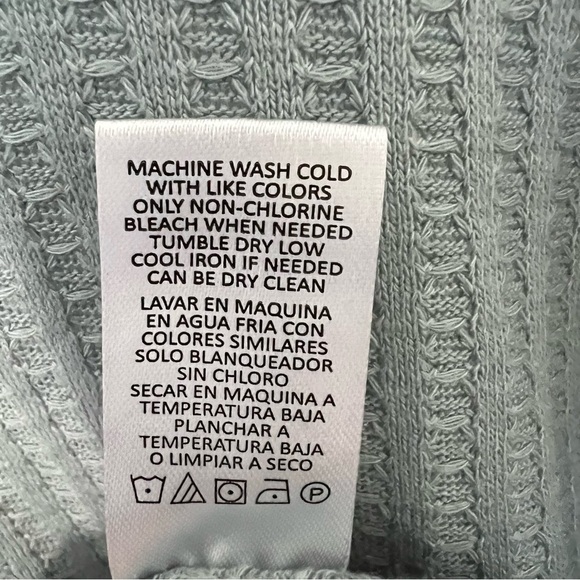 Chaser Women Long Sleeve V-Neck Thermal Top V Neck Textured Sage Green Large - Picture 6 of 6